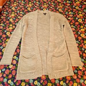 Express Open Cardigan Sweater Cream Medium